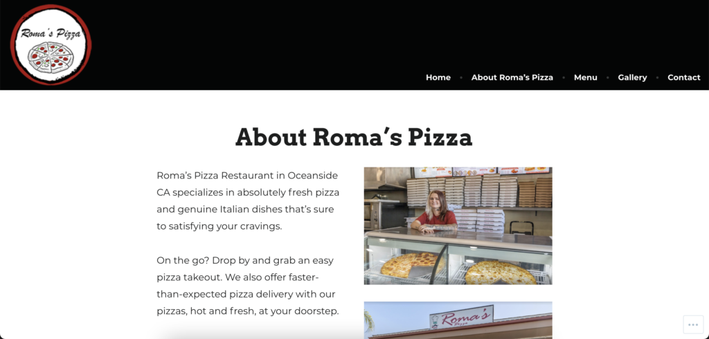romas pizza